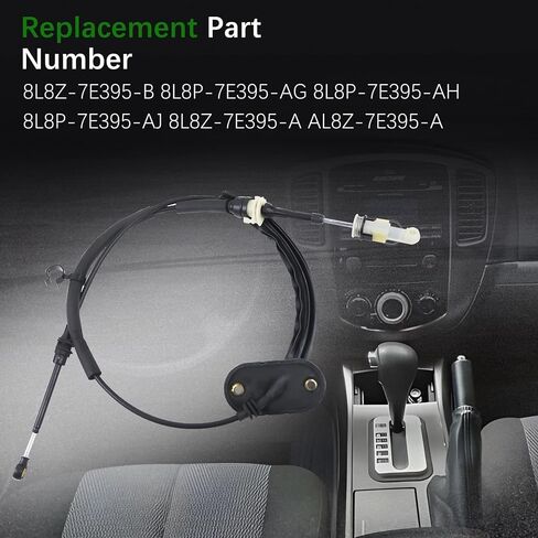 Automatic Transmission Shift Cable Fit for Ford Escape Limited XLS XLT Sport Utility 4-Door 2.3L 3.0L V6 08-12, Gear Shift Cable Shifter Linkage #8L8Z-7E395-B 8L8P-7E395-AG 8L8Z-7E395-A AL8Z-7E395-A in Kuwait