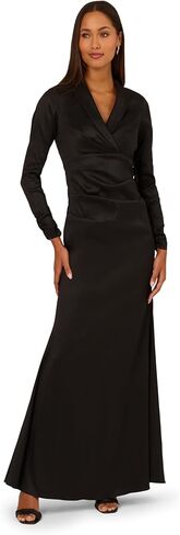 Adrianna Papell Women's Stretch Taffeta Tuxedo Dress in Saudi Arabia