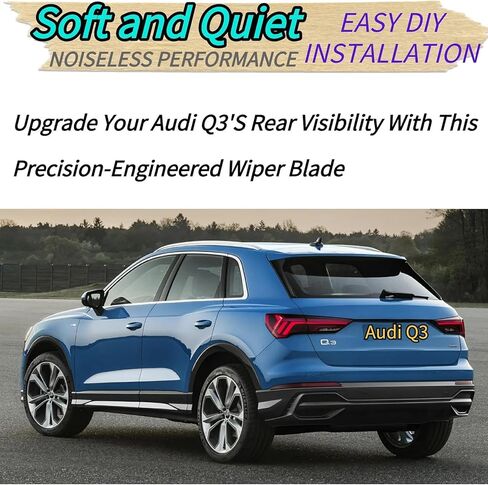 شفرة الممسحة الخلفية لأودي Q3 2019-2025 2024 2023 2022 2021 2020 | موديلات Premium S-Line Premium Plus الملائمة تمامًا | شفرة ممسحة الزجاج الأمامي الخلفية البديلة من OEM in Kuwait