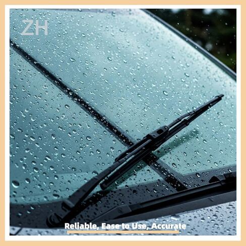 Premium All-Season Natural Rubber J-Hook Windshield Wiper Blades (Pack of 2) - OEM Quality, Bracketless & Frameless Design for Superior Auto Visibility (17"+17" Wipers) in Kuwait