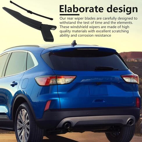 Black Rear Wiper Arm & Blade Replacement for 2015 Ford Explorer XLT Sport Utility 4-Door 2.0L, Replace for BB5Z17526C, BB5Z17528F, BB5Z17528A, WW1106 in Saudi Arabia