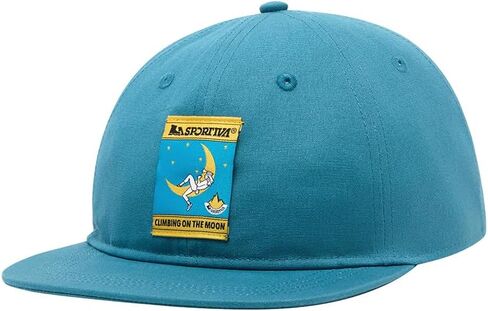La Sportiva Climbing On The Moon 5-Panel Hat — Lightweight, Flat Brim, Adjustable Fit — Climbing, Hiking, Travel in Saudi Arabia