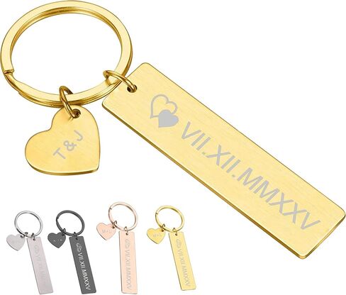 Personalized Brick Matching Couple Heart Keychain for Boyfriend Girlfriend Full Set A-Z Valentines Day Gift Christmas Him Couple Gifts Set Red 2023 Couple Idea Gifts Full Set A-Z Custom Gift in Saudi Arabia
