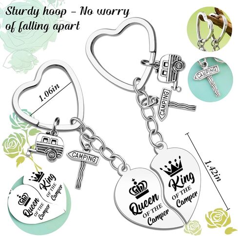 سلسلة مفاتيح تخييم لها، هدايا تخييم للنساء والرجال، ملحقات تخييم RV للذكرى السنوية لعيد الحب وعيد الميلاد للأزواج in Kuwait