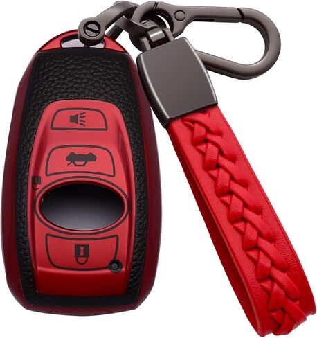 لغطاء Subaru Key Fob الناعم من مادة TPU مع حامل حافظة مفاتيح سلسلة المفاتيح حماية 360 درجة متوافق مع Subaru Forester CrossTrek Outback WRX Ascent BRZ Impreza Legacy، أزرق in Kuwait