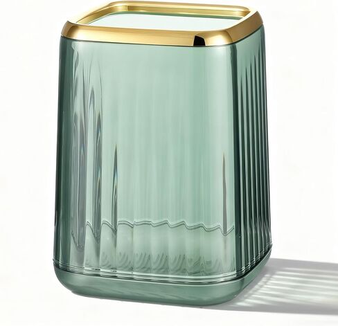 حامل أقلام للمكتب، حامل أقلام لطيف، حامل فرشاة مكياج شفاف، منظم أقلام الرصاص، ملحقات مكتب لطاولة الحمام، لوازم المنزل والمدرسة (أخضر) in Kuwait