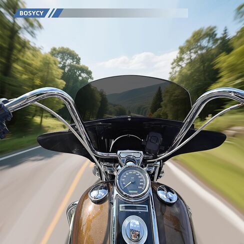 Batwing Fairing with 6" Smoke Windshield for Harley Road King FLHR 1994–2023, FLHRXS Road King Special 2017–2025, Gloss Black Fairing with Black Trim in Kuwait