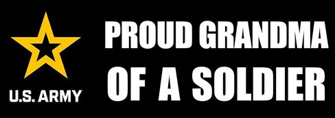 Proud Grandma of a Soldier Bumper Sticker (Logo Star Armed Forces Vinyl Decal for car or Truck (3 x 9 inch) in Saudi Arabia