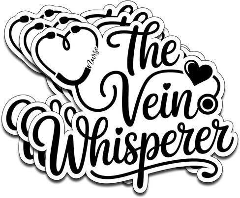 (3 قطع) مجموعة ملصقات الفينيل The Vein Whisperer، ملصقات متينة مقاومة للماء لأجهزة الكمبيوتر المحمول وزجاجة المياه وحافظة الهاتف الممتصة للصدمات للسيارة in Kuwait