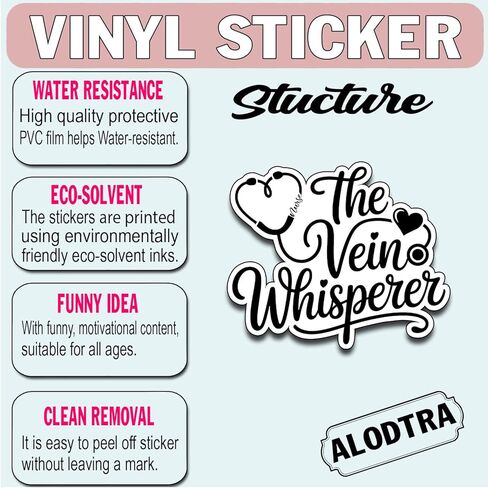 (3 قطع) مجموعة ملصقات الفينيل The Vein Whisperer، ملصقات متينة مقاومة للماء لأجهزة الكمبيوتر المحمول وزجاجة المياه وحافظة الهاتف الممتصة للصدمات للسيارة in Kuwait