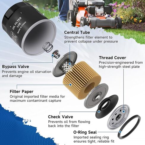 49065-0724 Oil Filter Replace 49065-7010 oil filter elment, for kawasaki FX850V FX801V FJ180V FH381-721V FH601-770D FX751-FX1000V Engine Models, AM107423 120-634 1016467, Pack of 4 in Kuwait