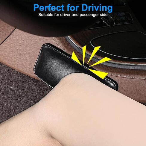 SUNJOYCO 2PCS Car Knee Cushion Pads, Knee Leg Elbow Cushion Pad, Door Armrest Protective Pad for Cars Trucks SUVs (Black) in Kuwait