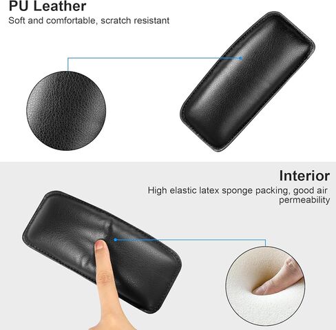 SUNJOYCO 2PCS Car Knee Cushion Pads, Knee Leg Elbow Cushion Pad, Door Armrest Protective Pad for Cars Trucks SUVs (Black) in Kuwait