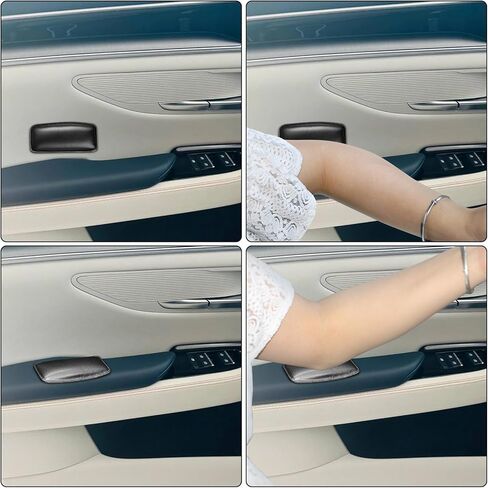 SUNJOYCO 2PCS Car Knee Cushion Pads, Knee Leg Elbow Cushion Pad, Door Armrest Protective Pad for Cars Trucks SUVs (Black) in Kuwait