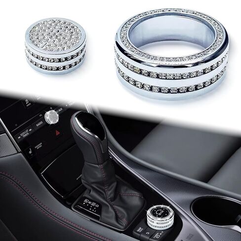 Sparkly Bling AC Air Conditioner Volume Tune Knob Button Cover Kit for Infiniti Q50 Q60 in Saudi Arabia