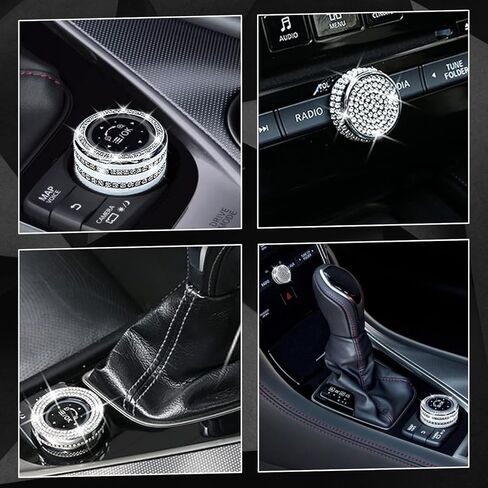 Sparkly Bling AC Air Conditioner Volume Tune Knob Button Cover Kit for Infiniti Q50 Q60 in Saudi Arabia