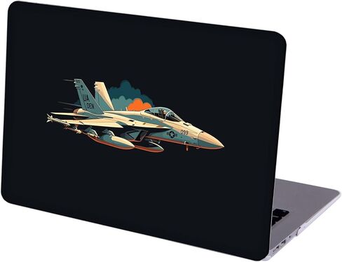 متوافق مع جهاز MacBook Pro مقاس 14 بوصة، حافظة صلبة مع غطاء لوحة مفاتيح وواقي شاشة (A2442 A2779 A2918 A2992 A3112 A3185 A3401 A3434، إصدار 2021-2025) - Fighter Jet MC22170 in Kuwait