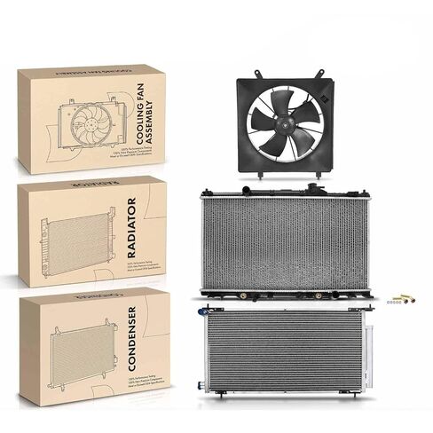 Replacement Parts for 3X Radiator&AC Condenser&Cooling Fan Kit for Honda CR-V 2002-2006 L4 2.4L Mod-A58PP-107907 in Saudi Arabia