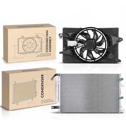 Replacement Parts for AC Condenser &Cooling Fan Assembly Kit for Chrysler 200 2015 2016 2017 2.4L 3.6L Mod-A58PP-91920 in Saudi Arabia