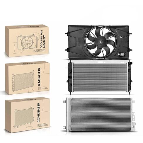 Replacement Parts for Radiator&Condenser&Cooling Fan Kit w/o Oil Cooler for Chevy Cobalt 2006-2008 Mod-A58PP-107850 in Saudi Arabia