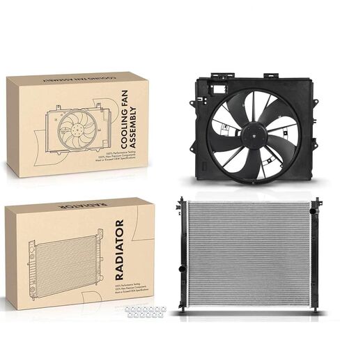 Replacement Parts for Radiator&Cooling Fan Assembly Kit for Cadillac SRX 2009 4.6L w/o Tow Package Mod-A58PP-96541 in Saudi Arabia