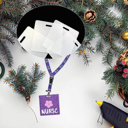 12 قطعة من شارة الأكريليك، شارة بادي بادي، 3.09 × 3.37 بوصة زخرفة طبية من الأكريليك لموظفي المكتب، المعلم، الممرضة، موظف الاستقبال، تكنولوجيا المختبر in Kuwait