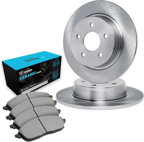 R1 Concepts Rear Brake Kit For 2015-2017 Chrysler 200; 2014-2022 Jeep Cherokee| Blank Brake Rotors| Ceramic Brake Pads and Rotors Kit in Saudi Arabia