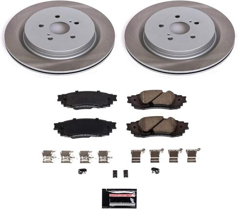 Power Stop SC7740 Rear Brake Kit With Semi-Coated Brake Rotors and Ceramic Brake Pads & Hardware For Lexus RX350, Lexus RX350L, Lexus RX450h, Lexus RX450hL [Model Specific] in Saudi Arabia