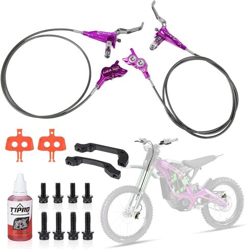 Front Rear Brake Kit for Sur-Ron, PSLER Upgraded Front Rear Brake Kit for Sur Ron Light Bee X Segway X160 X260 for Talaria XXX for Talaria Sting MX3 R MX4 for 79Bike Falcon M/E Ride Pro SS (Black) in Saudi Arabia