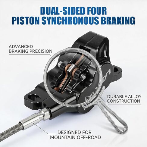 Front Rear Brake Kit for Sur-Ron, PSLER Upgraded Front Rear Brake Kit for Sur Ron Light Bee X Segway X160 X260 for Talaria XXX for Talaria Sting MX3 R MX4 for 79Bike Falcon M/E Ride Pro SS (Black) in Saudi Arabia