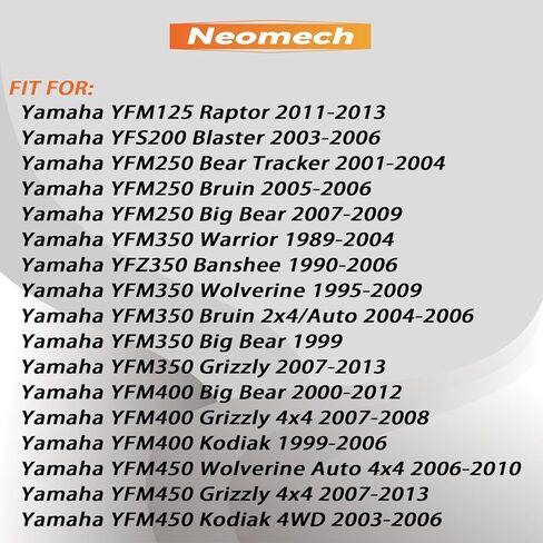 Front and Rear Brake Pads for Yamaha Grizzly 350 400 450 YFM400 YFM450 Kodiak 400 450 Warrior 350 Wolverine 350 450 Blaster 200 Big Bear 250 Banshee 350 YFZ350 YFZ 350 in Kuwait