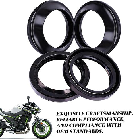 4PCS Fork Seals and Dust Seal Kit for Motorcycle, Front Fork Oil Seal Wiper Replacement Set for Honda Shadow VLX 600 VT600 1988-2008 Nighthawk 700S CB700SC 1984-1986, Engine Accessories in Kuwait