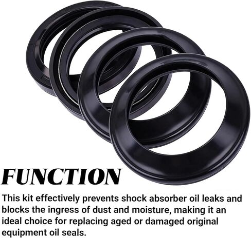 4PCS Fork Seals and Dust Seal Kit for Motorcycle, Front Fork Oil Seal Wiper Replacement Set for Honda Shadow VLX 600 VT600 1988-2008 Nighthawk 700S CB700SC 1984-1986, Engine Accessories in Kuwait