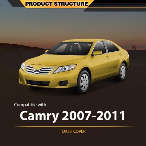 Dashboard Cap Cover Compatible with Toyota Camry 2007 2008 2009 2010 2011 Gray Dashboard Cap Replacement TPE Material in Saudi Arabia
