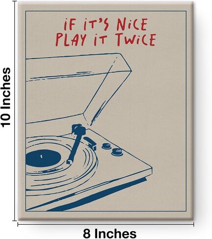 Music Wall Art Retro Record Player Poster Gifts for Music Lovers Room Bedroom Home Decor Gifts 8x10 Inch in Saudi Arabia