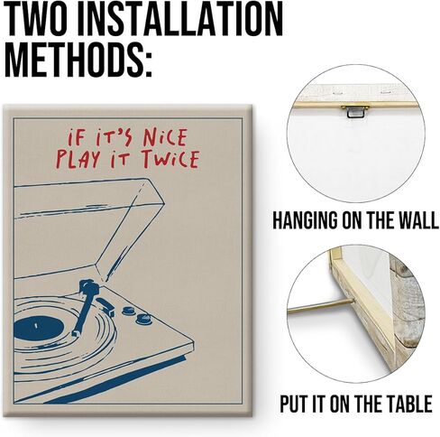 Music Wall Art Retro Record Player Poster Gifts for Music Lovers Room Bedroom Home Decor Gifts 8x10 Inch in Saudi Arabia