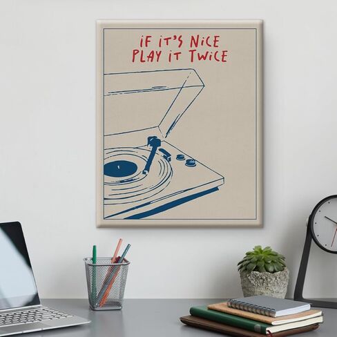 Music Wall Art Retro Record Player Poster Gifts for Music Lovers Room Bedroom Home Decor Gifts 8x10 Inch in Saudi Arabia