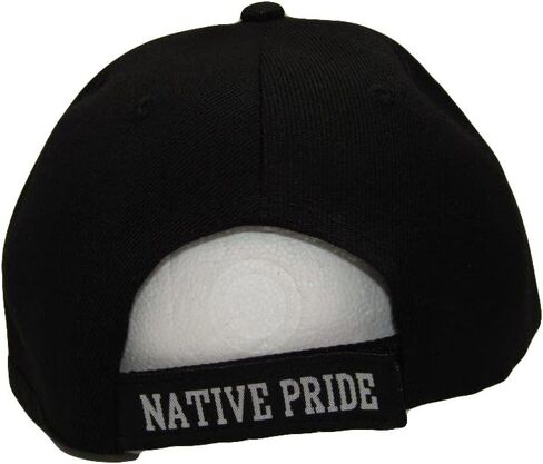 AES Native Pride American Headdress Feather Black Embroidered Cap Hat in Saudi Arabia