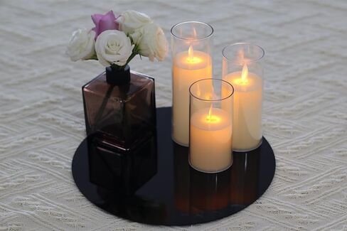 12 قطعة 10 بوصة مرآة زينة مركزية سمك 1.5 ملم (أسود) in Kuwait