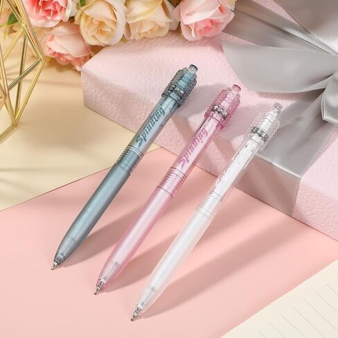 Hecila 4PCS Fidget Pens Retractable Gel Pen Black Ink Gel Pens with Fidget Ball Stress Relief Inkpen Fine Point 0.5mm Quick Dry Fine Point Smooth Writing Ballpoint Pen for Office Supplies in Kuwait