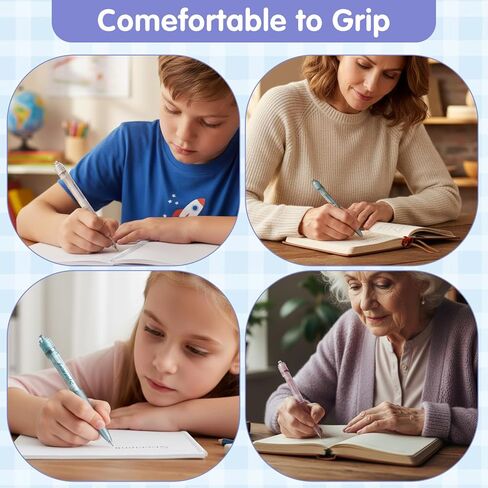 Hecila 4PCS Fidget Pens Retractable Gel Pen Black Ink Gel Pens with Fidget Ball Stress Relief Inkpen Fine Point 0.5mm Quick Dry Fine Point Smooth Writing Ballpoint Pen for Office Supplies in Kuwait