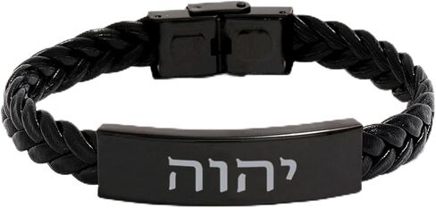 Personalization Stainless Steel Hebrew Bible Verses Engraved Bangle Bracelet - Psalm 23:4 Christian Jewish Religious Jewelry Gift for Women Men, Adjustable Scripture Cuff in Kuwait