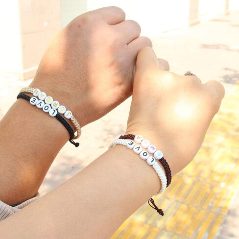 سوار اسم شخصي للنساء والرجال في سن المراهقة الفتيات أفضل صديق هدايا التخرج عيد ميلاد قابل للتعديل الأساور المنسوجة الأخت ابنة عيد الأم أمي أنثى الصداقة مجوهرات للجنسين in Kuwait