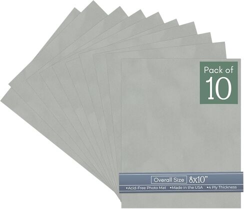 CountryArtHouse Smoke Suede Acid Free 8x10 Backing Board - Uncut Photo Mat Board - 1 Sheet in Saudi Arabia