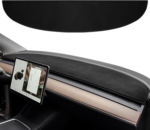 Amiss Dash Mat Dashboard Cover, Fits for Tesla Model Y Model 3 2017 2018 2019 2020 2021 2022 2023, Anti-Reflective Non-Slip Dashboard Decorative Pad Carpet, Car Interior Accessories in Kuwait