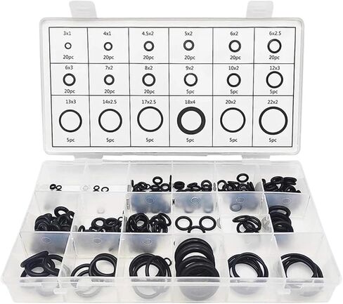 270pcs O-Ring Sealing Gasket Nitrile Rubber Plumbing Gaskets Boxed High-Pressure O-Rings Seal Assortment Kit Green Purple(141pcs kits) in Saudi Arabia