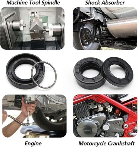 2/5pcs ID17mm NBR Oil Seals TC-17 * 35/40/45/47 * 4/5/6/7/8/10mm Nitrile Rubber Shaft Double Lip Sealing Gaskets(2pcs,17x25x7mm) in Saudi Arabia