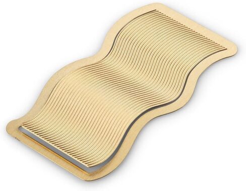 علامة مرجعية على شكل موجة نحاسية ورقية - 1.6 بوصة × 3 بوصة | لون ذهبي أنيق مع مشبك صفحة | احتفظ بصفحتك أثناء القراءة | مناسب للمذكرات والكتب والدفاتر والمخططين والمجلات | هدية عظيمة لمحبي الكتابة in Kuwait