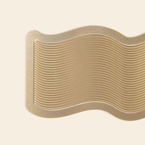 علامة مرجعية على شكل موجة نحاسية ورقية - 1.6 بوصة × 3 بوصة | لون ذهبي أنيق مع مشبك صفحة | احتفظ بصفحتك أثناء القراءة | مناسب للمذكرات والكتب والدفاتر والمخططين والمجلات | هدية عظيمة لمحبي الكتابة in Kuwait