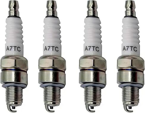 قطعتان من شمعات الإشعال A7TC، سدادة إشعال صغيرة A7TC عالية الأداء، تناسب GY6 50cc 70cc 90cc 110cc 125cc 150cc ATV Scooter Dirt Bike Racing Bike، متوافقة مع C7HA C5HA PZ7HS S102F Z12 (أبيض) in Kuwait